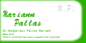 mariann pallas business card